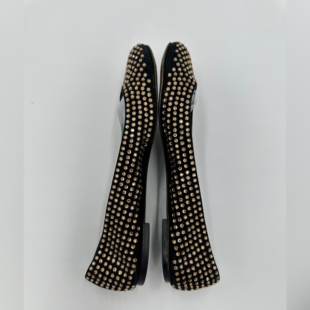 Giuseppe Zanotti Crystal Ballet Flat‎ shoes 38.5 Ruby Slippers shoe size 8.5 - Picture 9 of 11